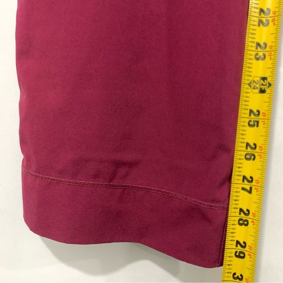 Cherokee Infinity Burgundy Red Stretch Scrub Pants Womens Medium Zip Pockets - Picture 9 of 11